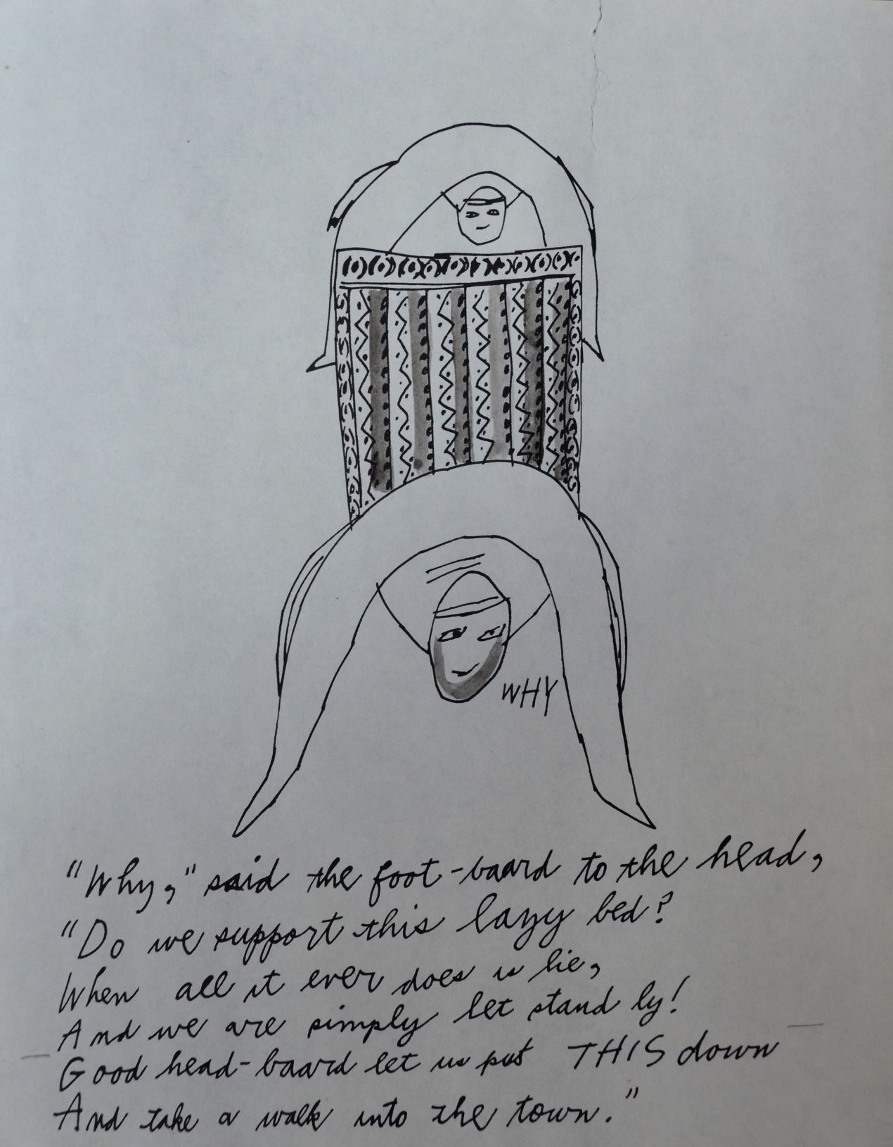 Warhol drawing: the House that went to Town